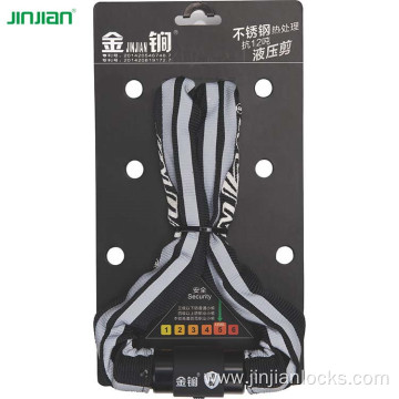 Anti-cut Reflective chain lock for bike motorcycle lock